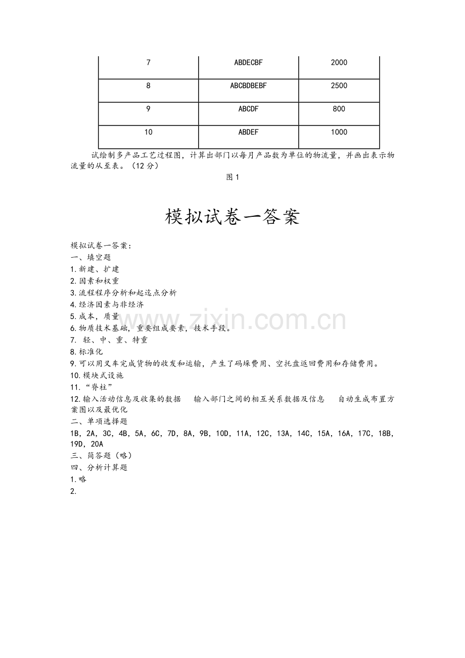 设施规划与物流系统设计试卷.doc_第3页