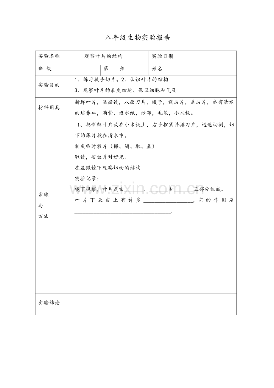 生物实验报告--观察种子的结构.doc_第2页