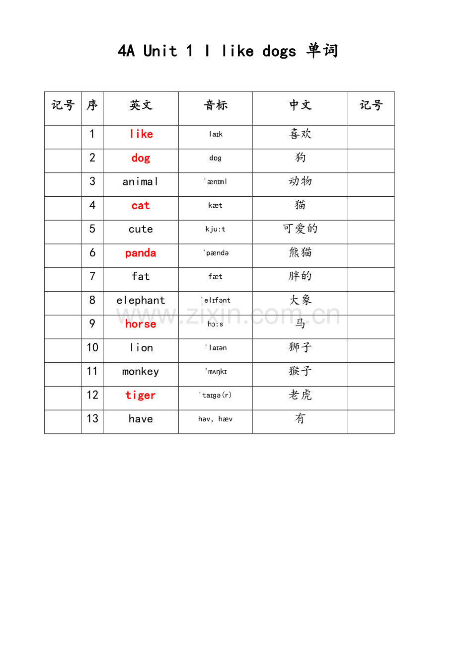 苏教版四年级上册英语单词和音标.doc_第1页