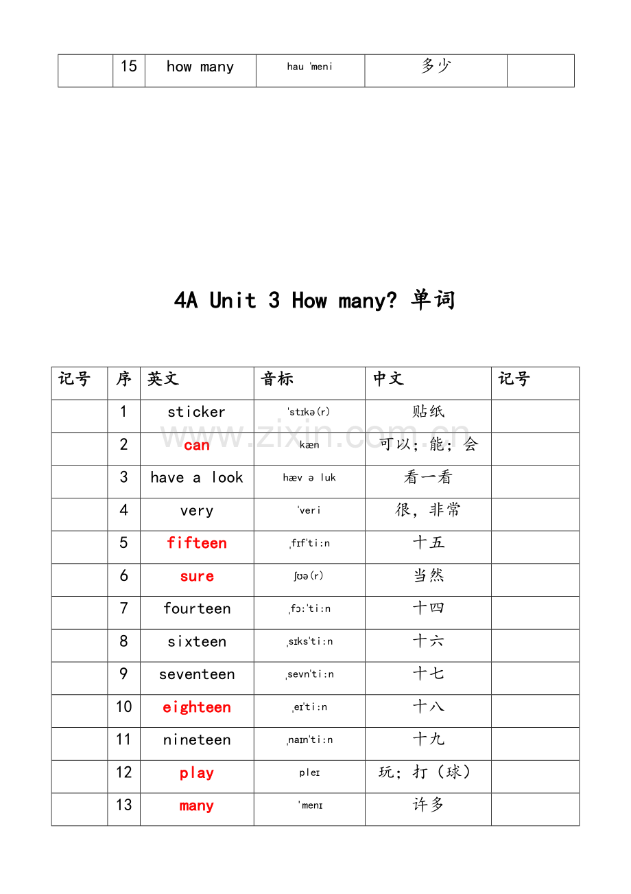 苏教版四年级上册英语单词和音标.doc_第3页