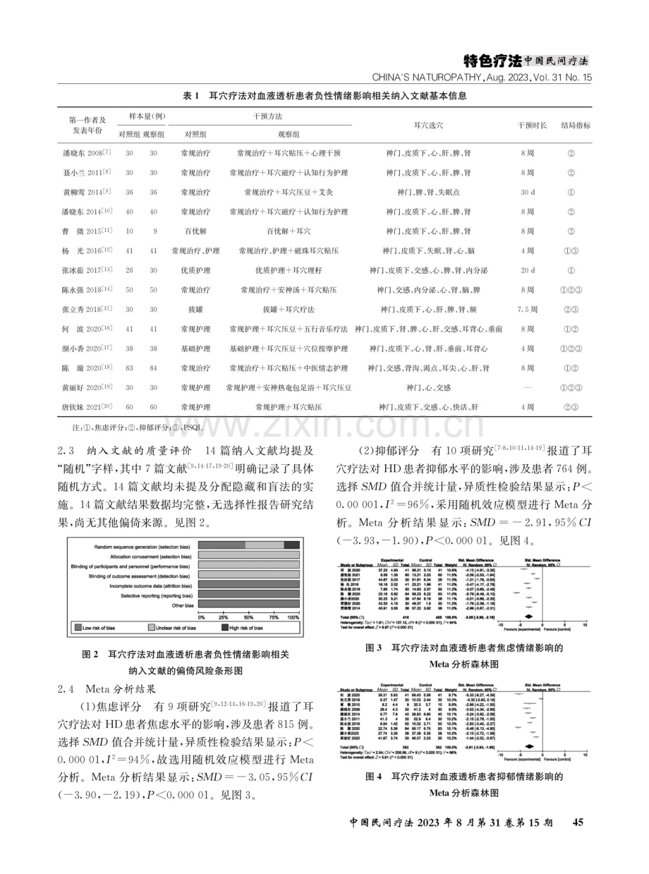 耳穴疗法对血液透析患者负性情绪影响的Meta分析.pdf_第3页