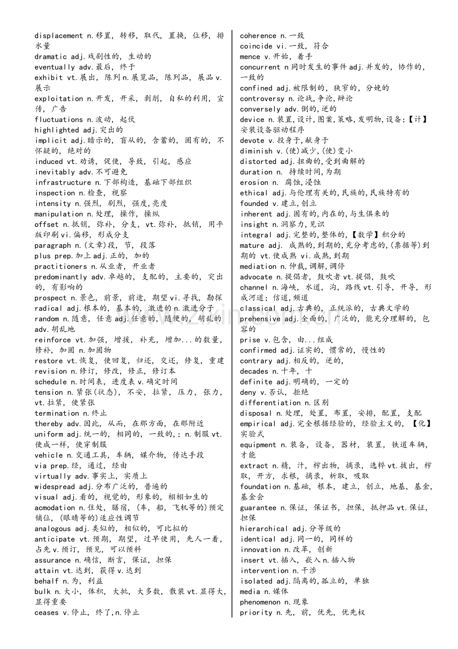 考研英语核心词汇(整理版).doc_第1页