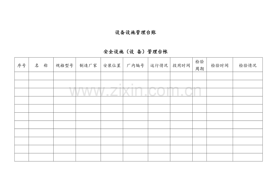 设备设施管理台账.doc_第1页