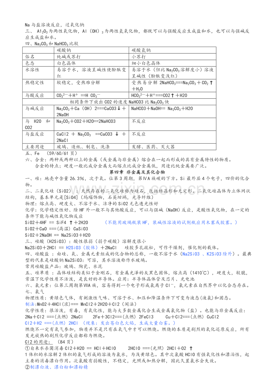 高一化学必修一知识点(带重点符号).doc_第3页