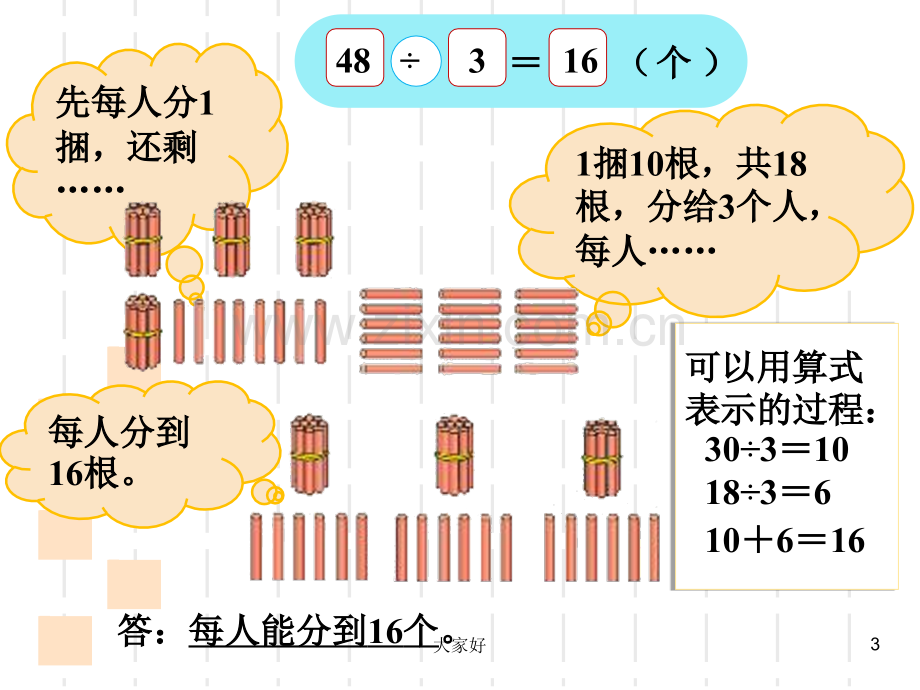 新北师大版三年级数学下册《分橘子》.ppt_第3页