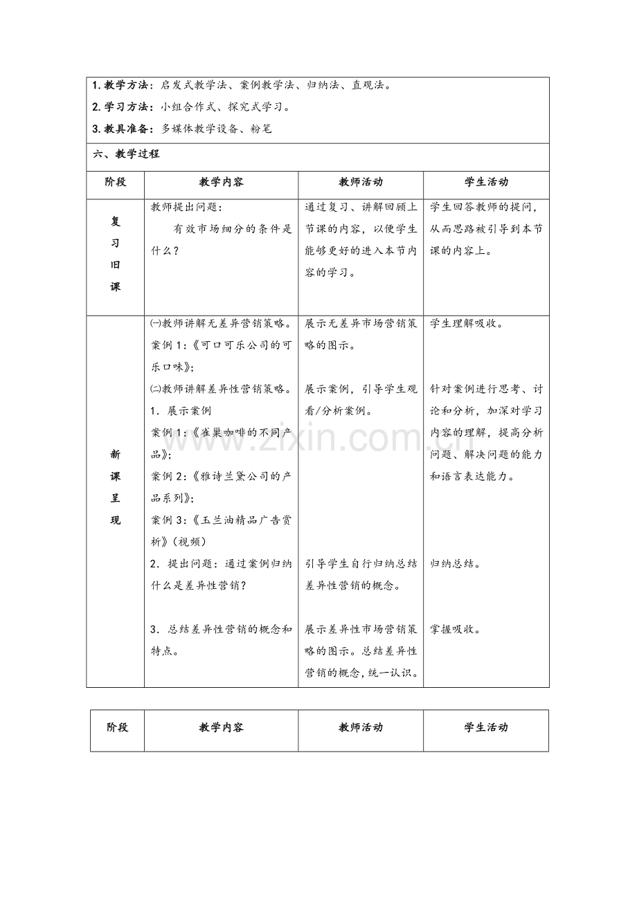 目标市场战略教学设计.doc_第2页