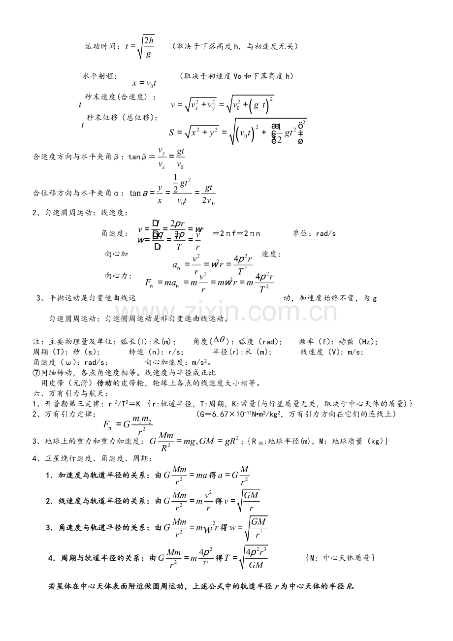 高一物理公式总结.doc_第3页