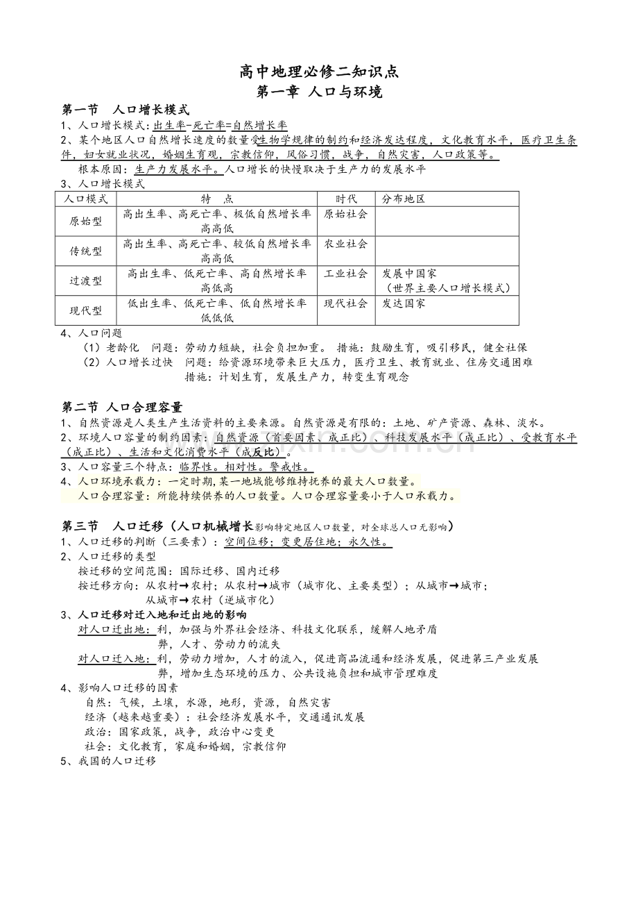 高中地理必修二湘教版-知识点总结.doc_第1页