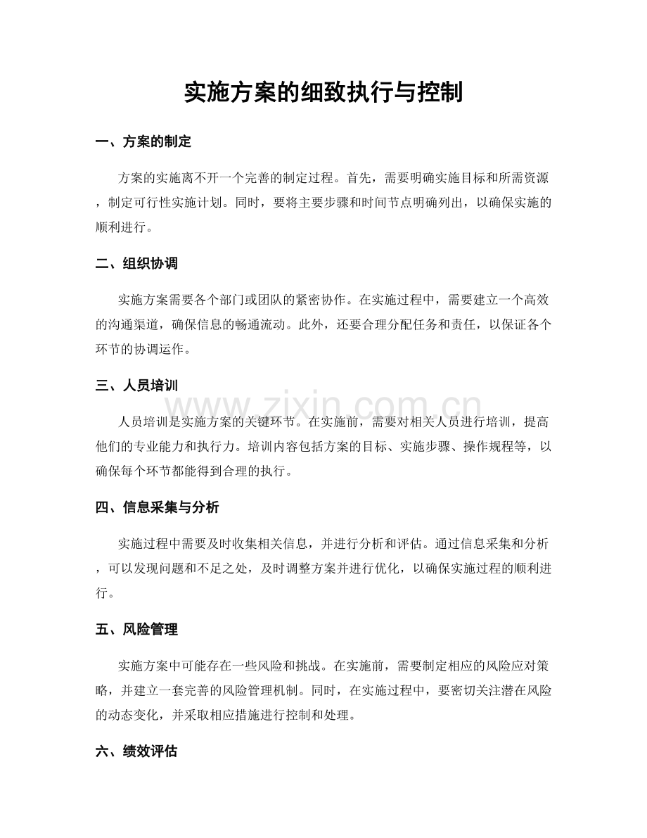 实施方案的细致执行与控制.docx_第1页