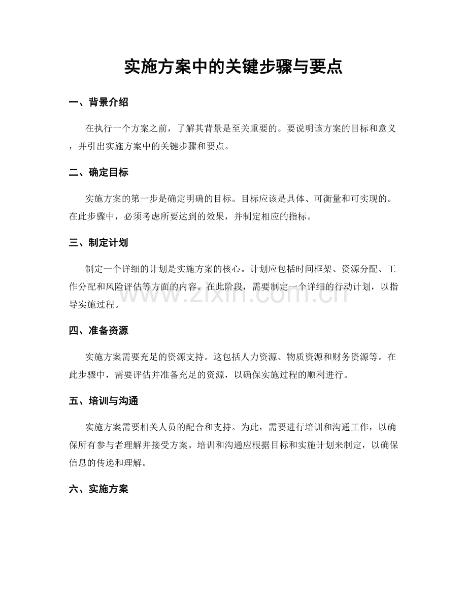 实施方案中的关键步骤与要点.docx_第1页