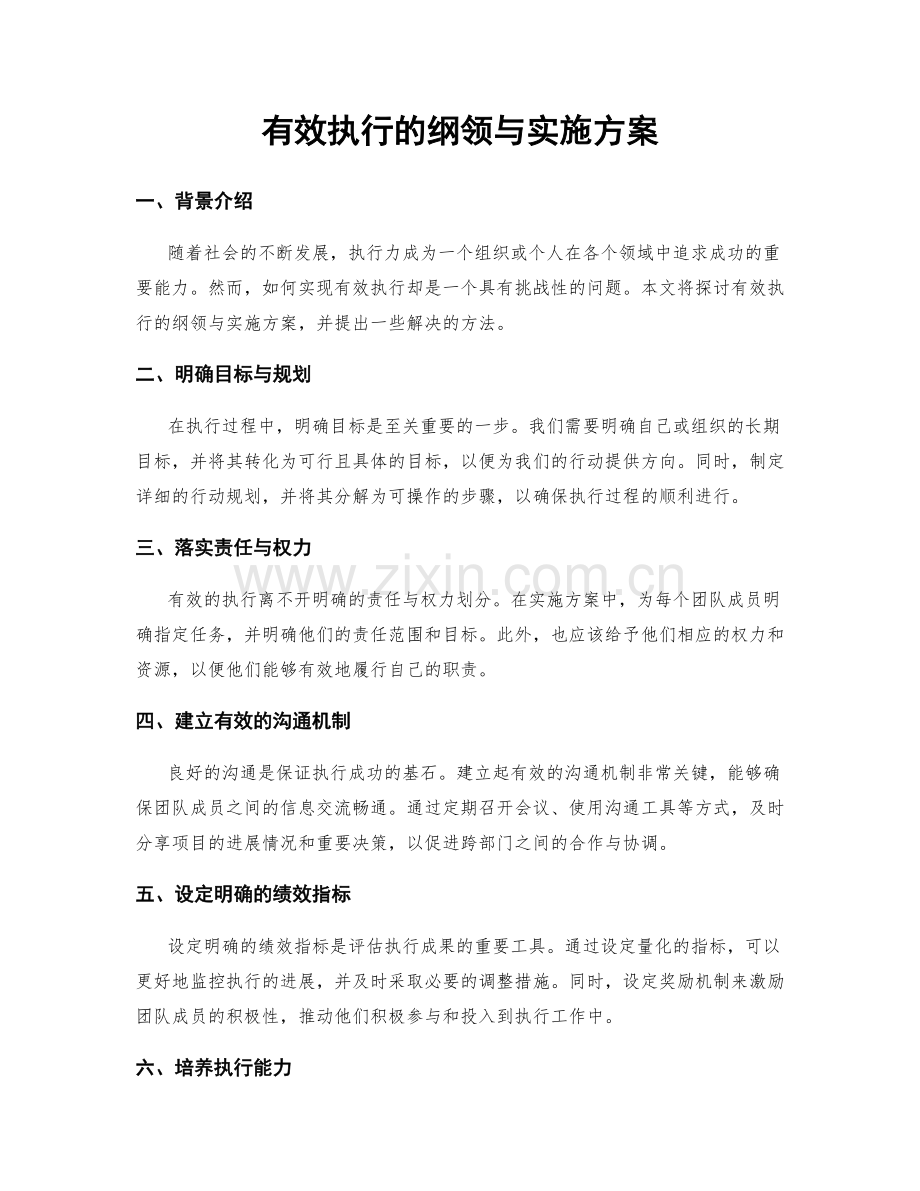 有效执行的纲领与实施方案.docx_第1页