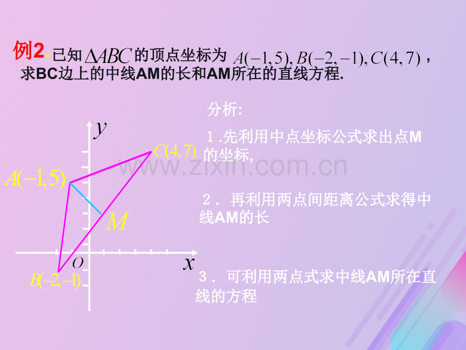 高中数学平面解析几何初步215平面上两点间的距离6苏教版.pptx_第3页