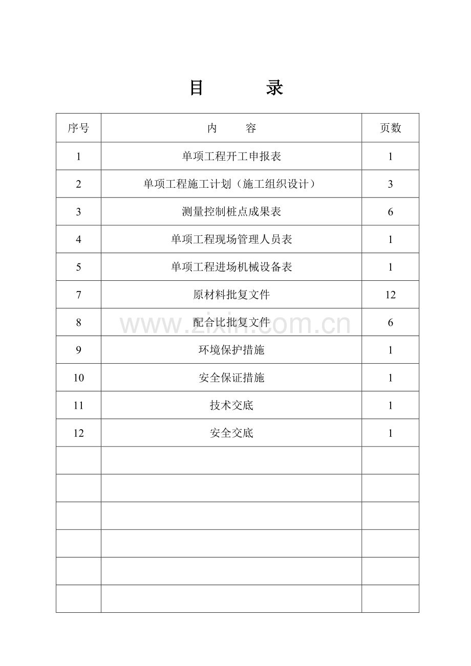 分项工程开工申请报告批复、开工报告用表.docx_第3页