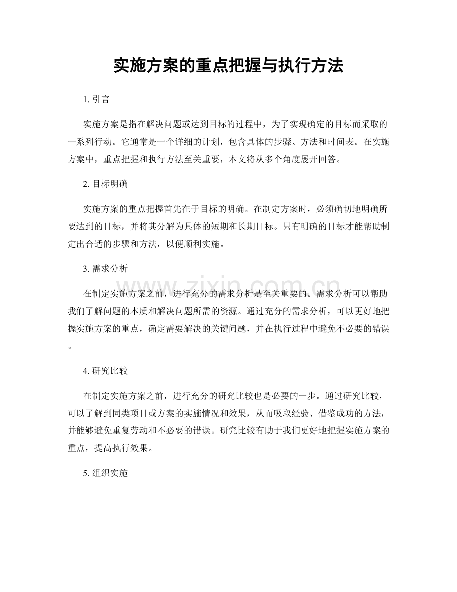 实施方案的重点把握与执行方法.docx_第1页