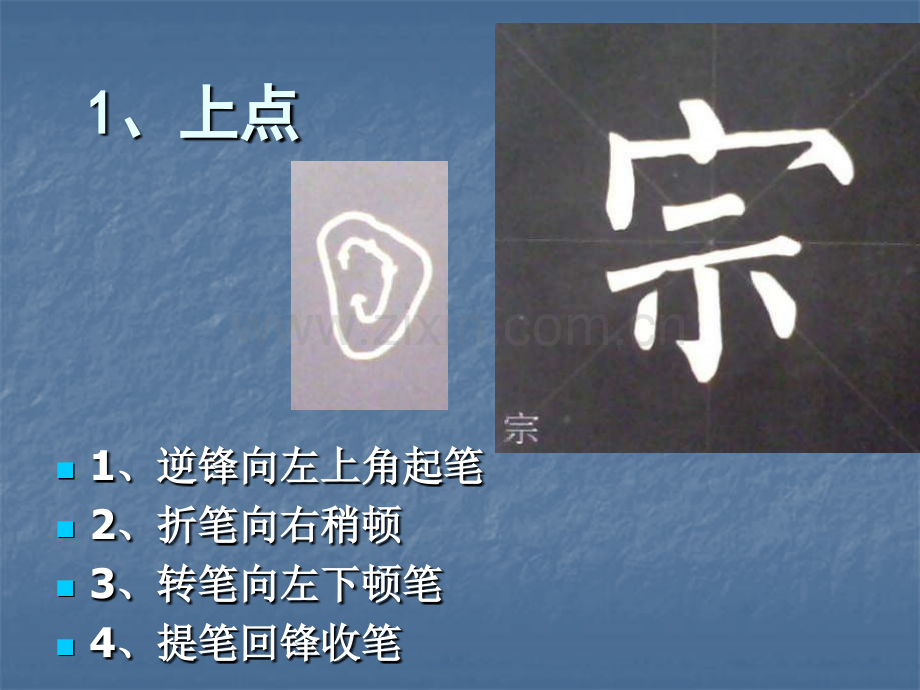 毛笔字基本笔画点的教学.pptx_第3页