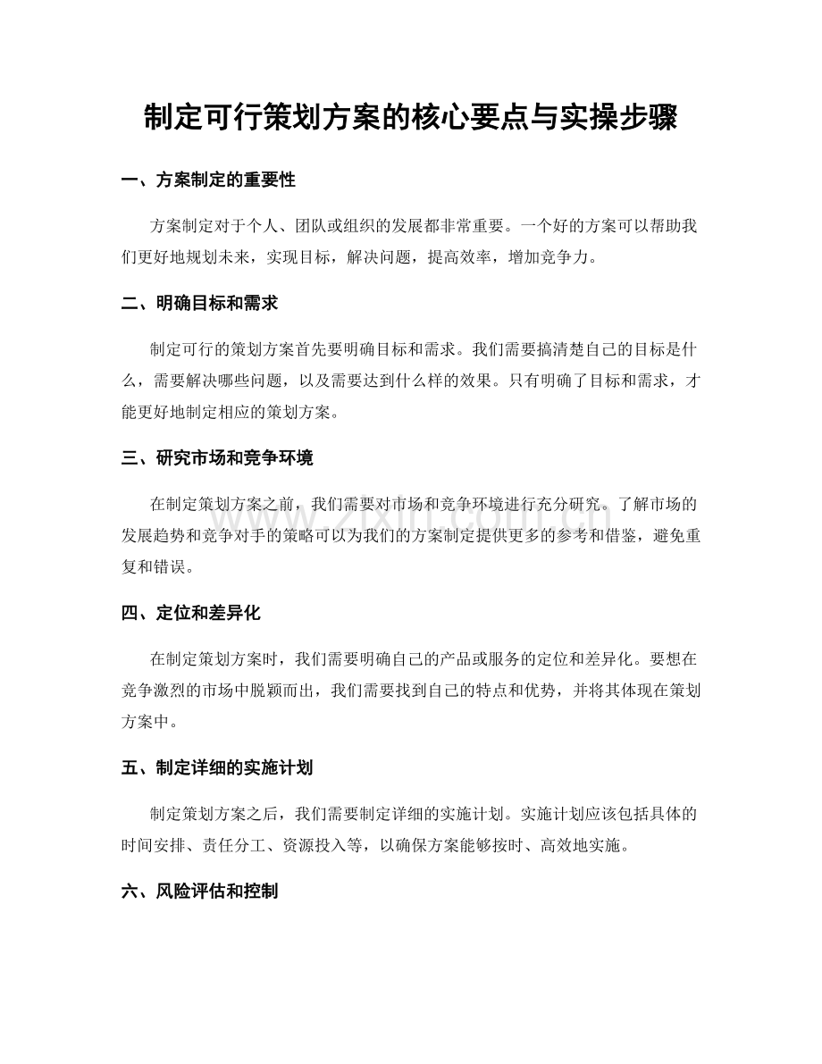 制定可行策划方案的核心要点与实操步骤.docx_第1页