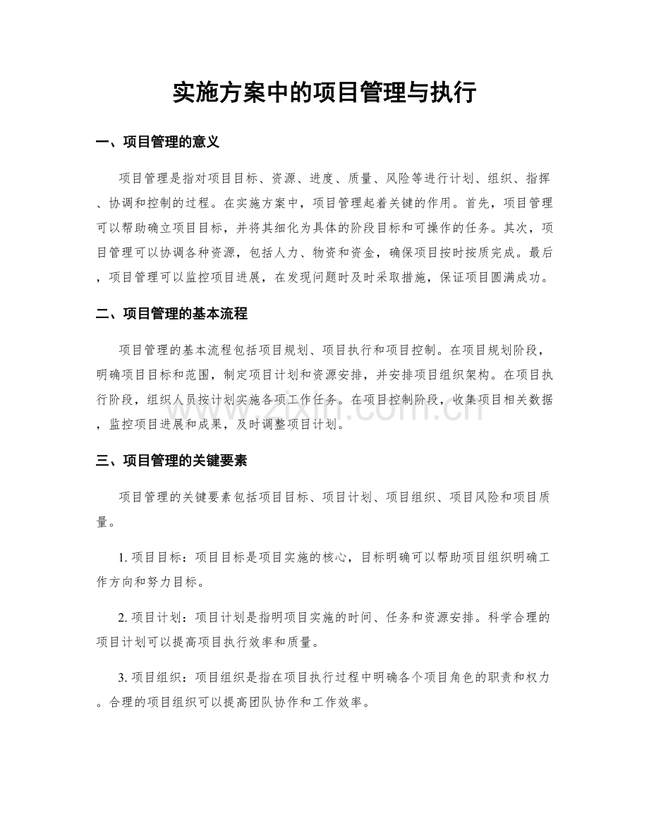 实施方案中的项目管理与执行.docx_第1页