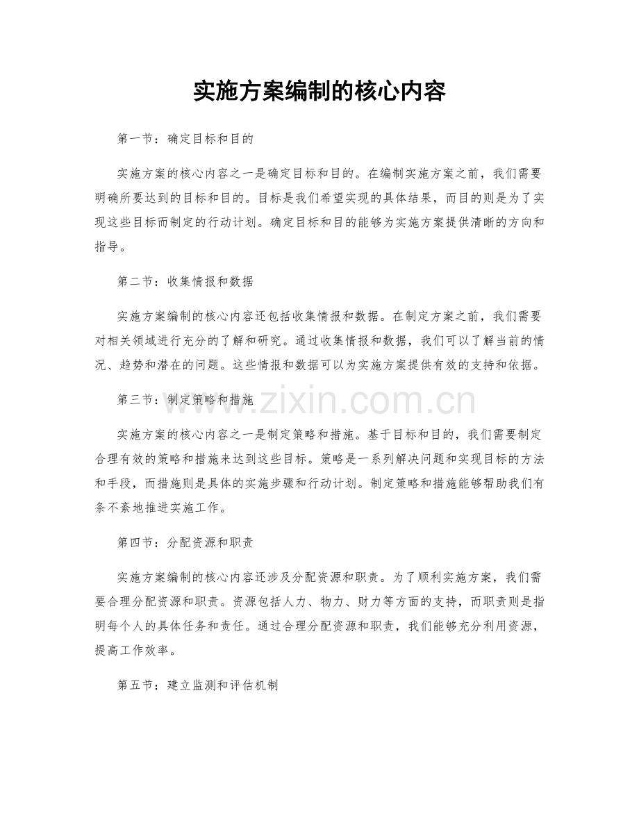 实施方案编制的核心内容.docx_第1页