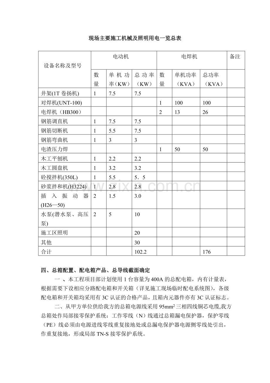 建筑工程施工临时用电专项方案施工组织设计方案报审表.docx_第3页