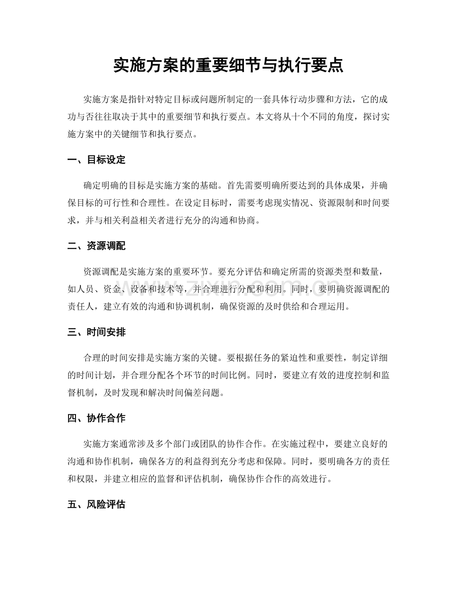 实施方案的重要细节与执行要点.docx_第1页