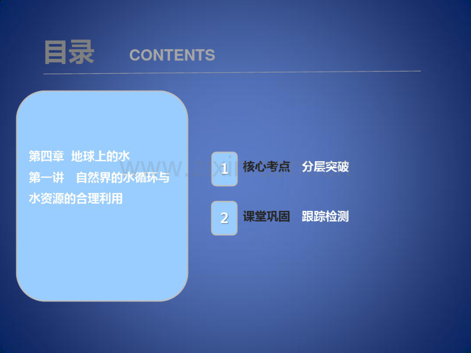 高考地理一轮复习第四章地球上的水第一讲自然界的水循环与水资源的合理利用课件新人教版.pdf_第1页