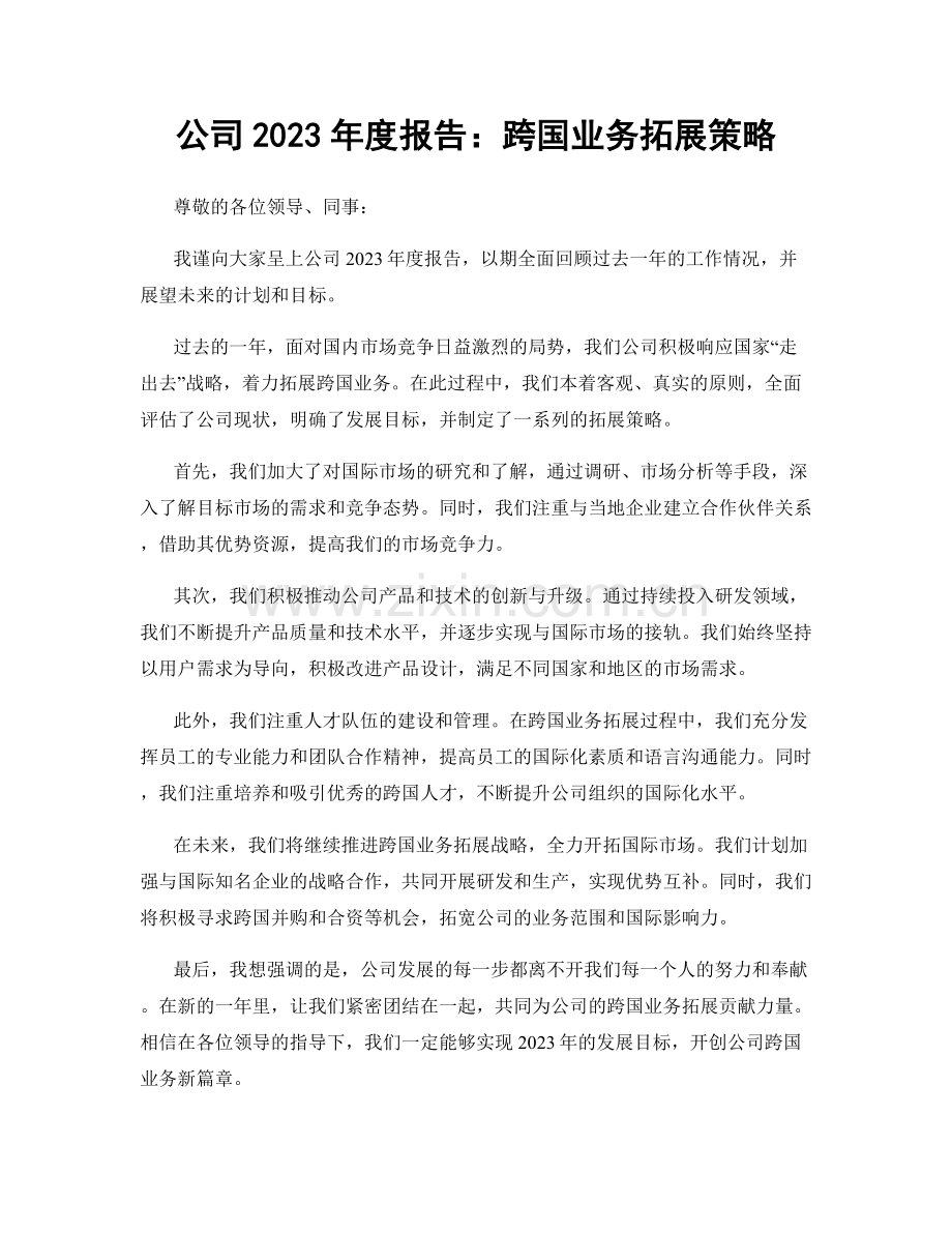 公司2023年度报告：跨国业务拓展策略.docx_第1页