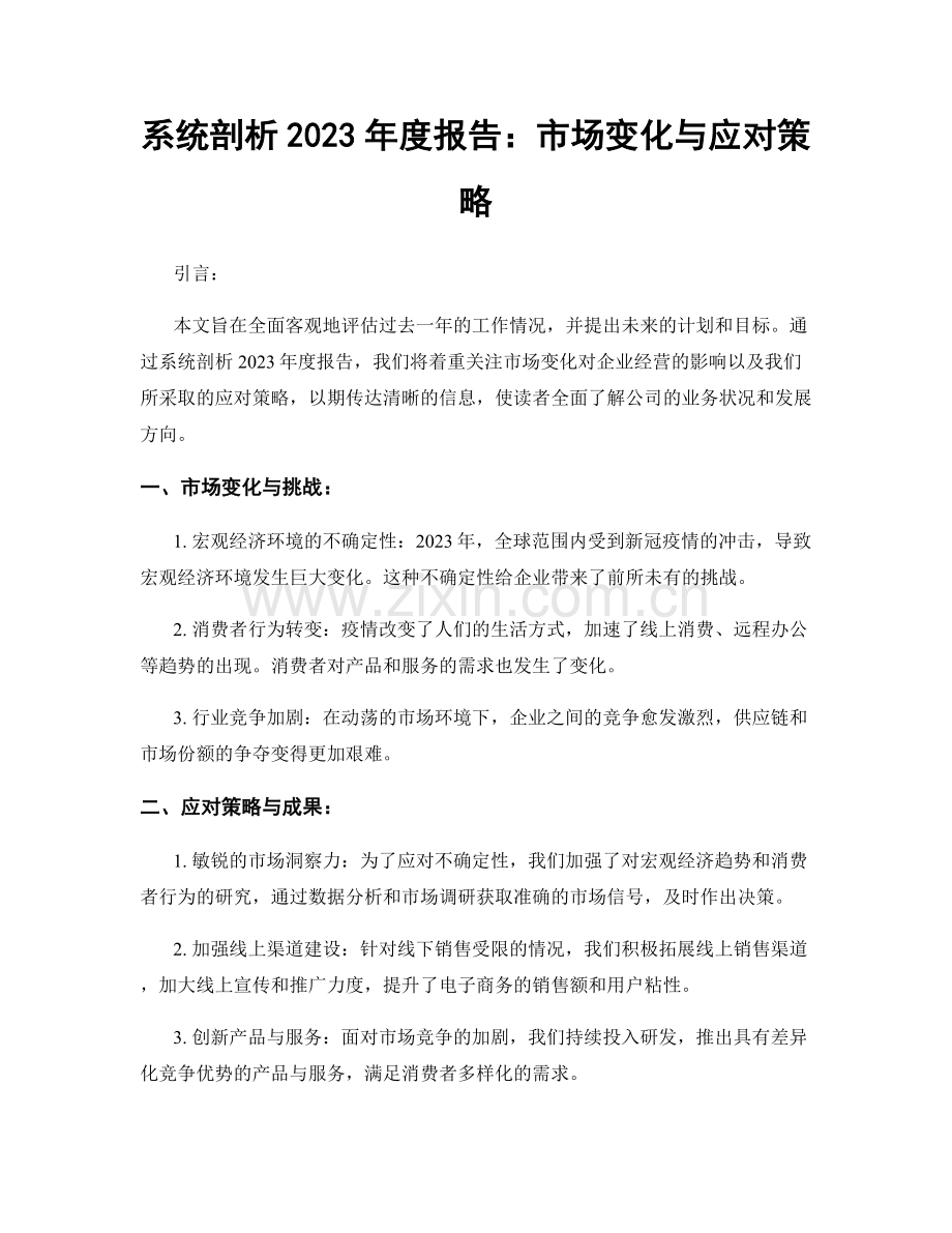 系统剖析2023年度报告：市场变化与应对策略.docx_第1页