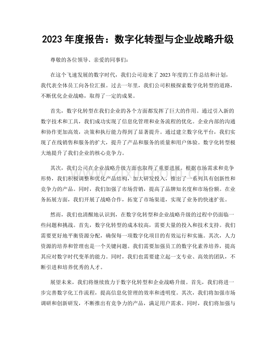 2023年度报告：数字化转型与企业战略升级.docx_第1页