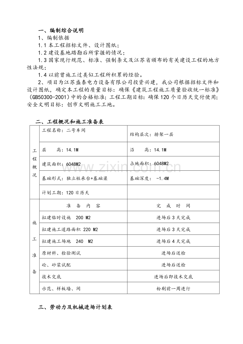 排架结构施工方案.doc_第1页