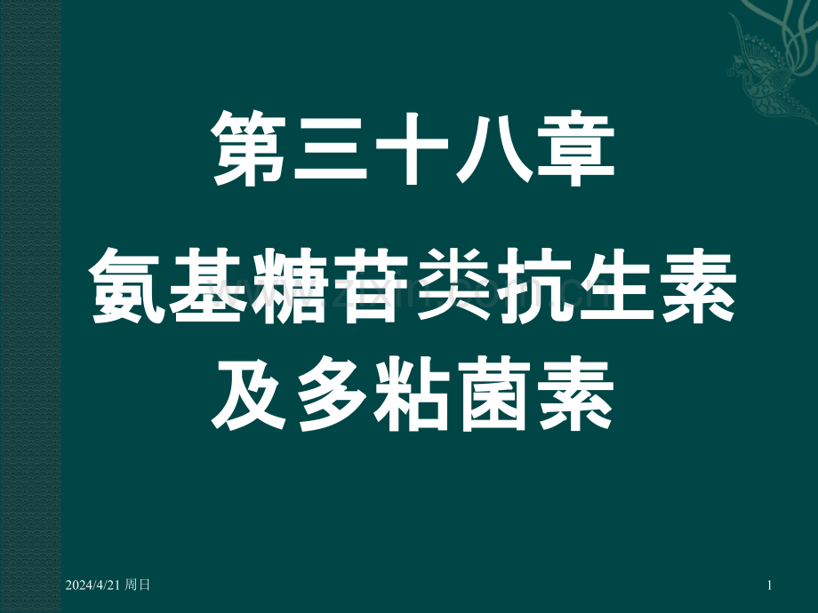 护理专业药理氨基糖苷类抗生素及多粘菌素.ppt_第1页