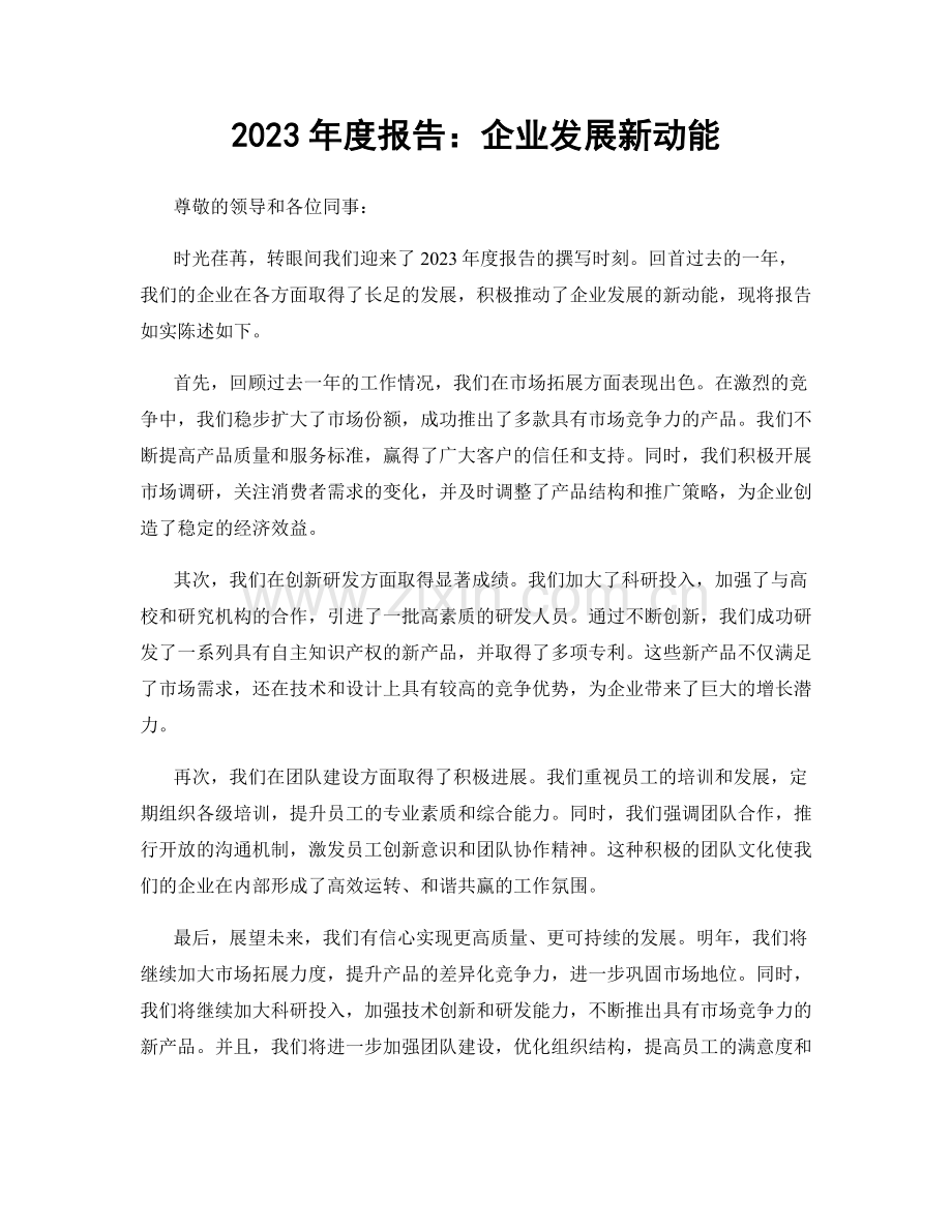 2023年度报告：企业发展新动能.docx_第1页