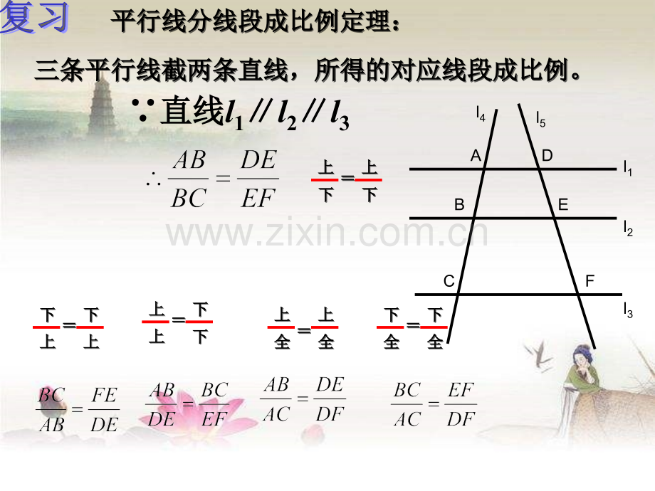 平行线分线段成比例定理推论2.ppt_第2页