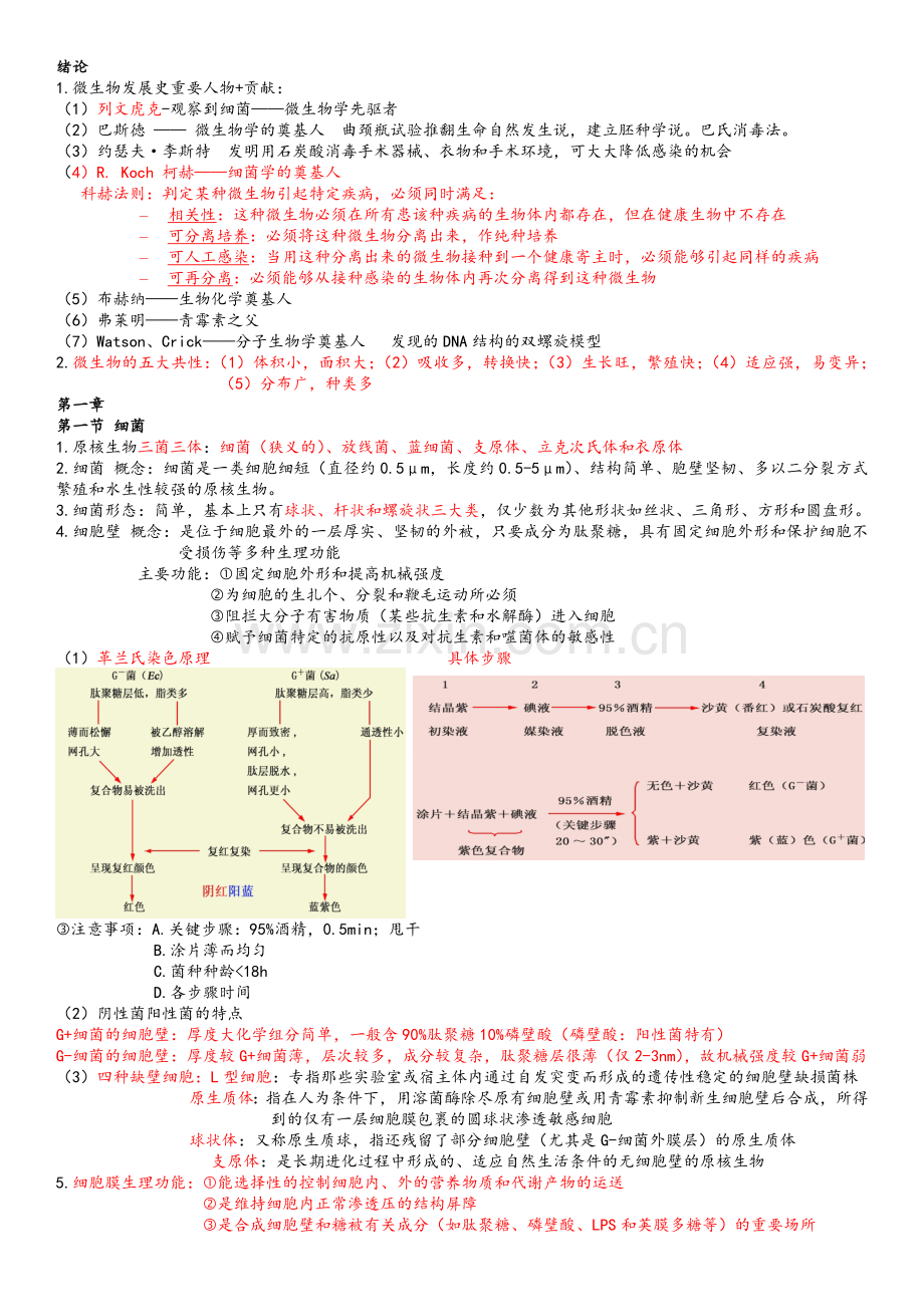 微生物重点复习资料(微生物学教程-周德庆).doc_第1页