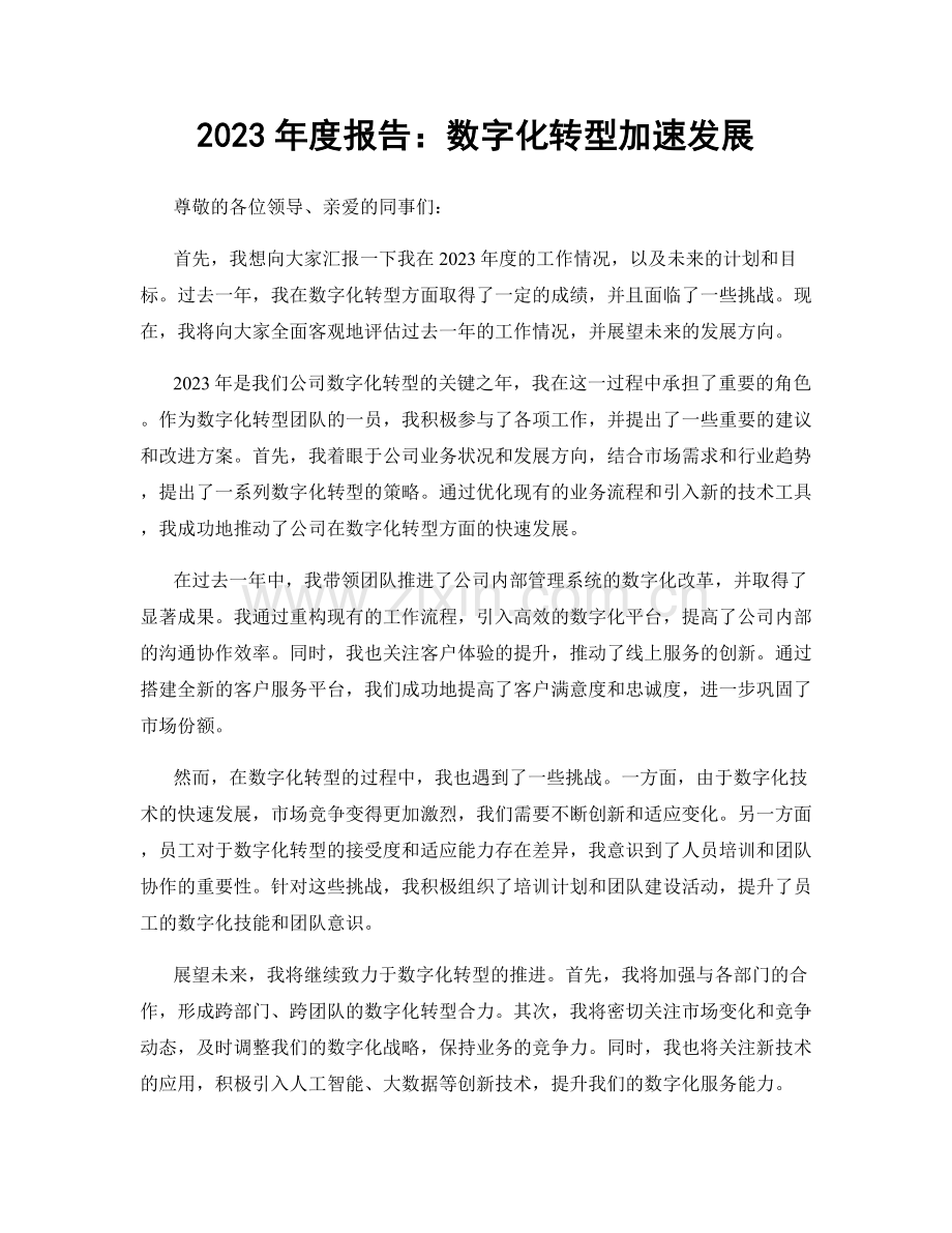 2023年度报告：数字化转型加速发展.docx_第1页