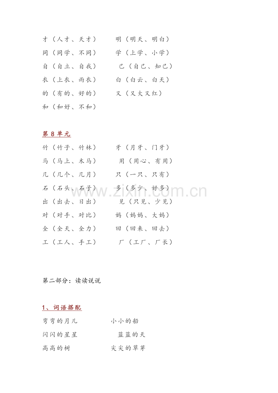 小学一年级语文全部知识点汇总.doc_第3页