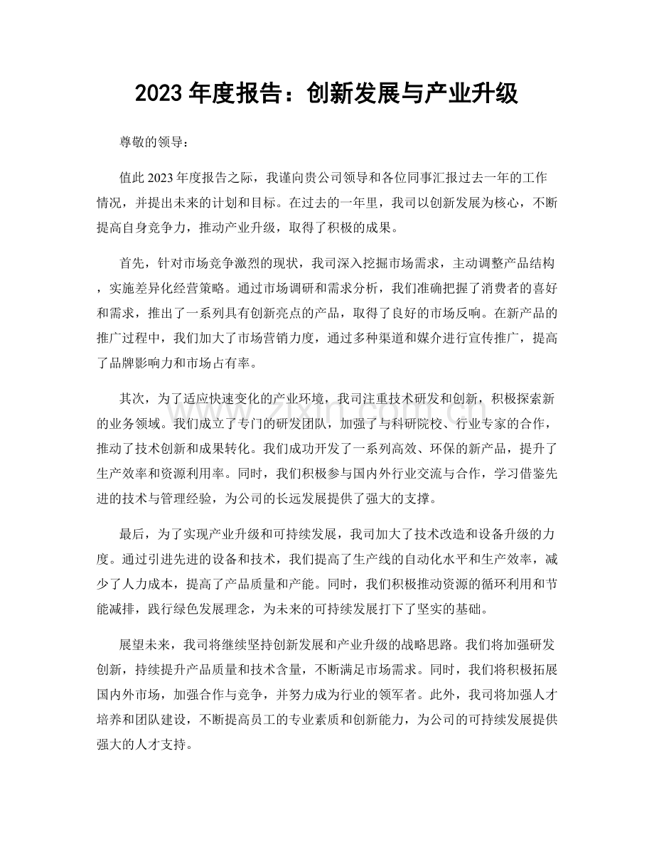 2023年度报告：创新发展与产业升级.docx_第1页