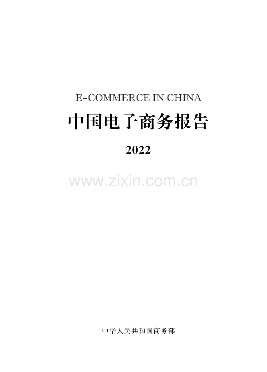 2022年中国电子商务报告.pdf_第1页