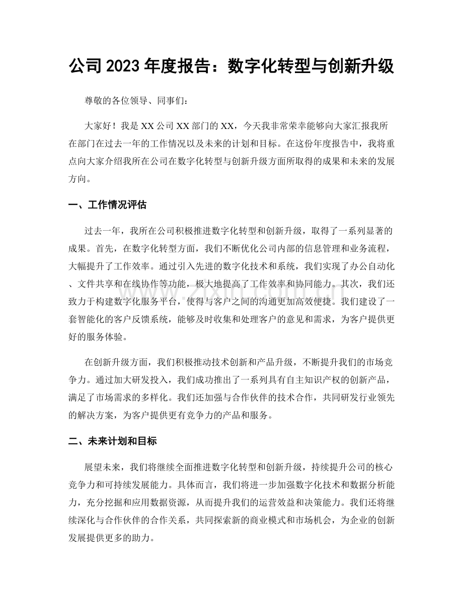 公司2023年度报告：数字化转型与创新升级.docx_第1页