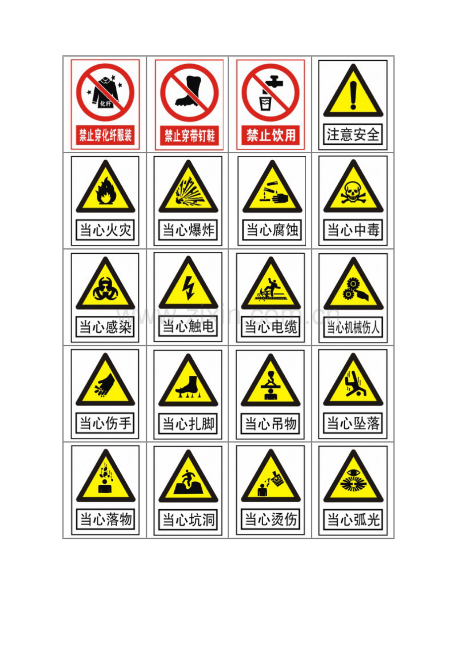 建筑施工现场安全警示牌标示(标志图片).doc_第2页