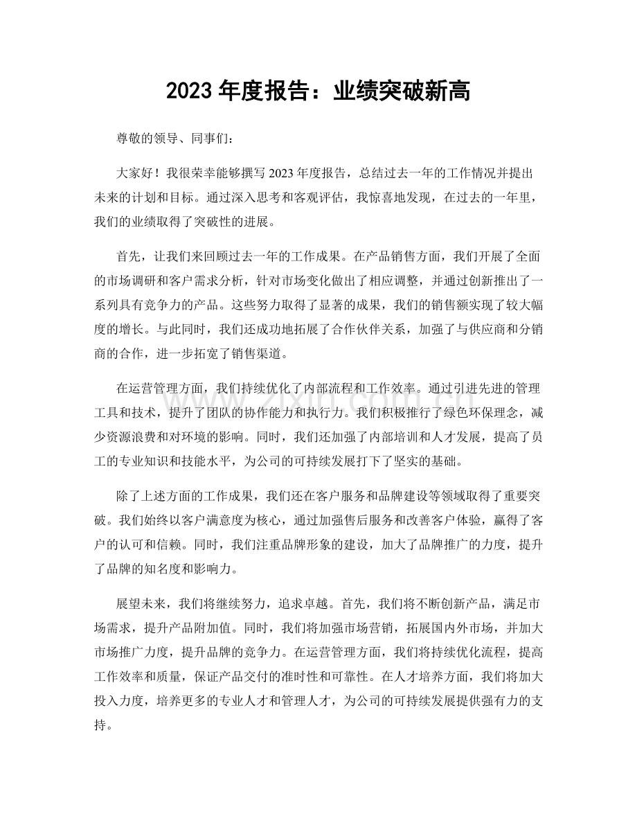 2023年度报告：业绩突破新高.docx_第1页