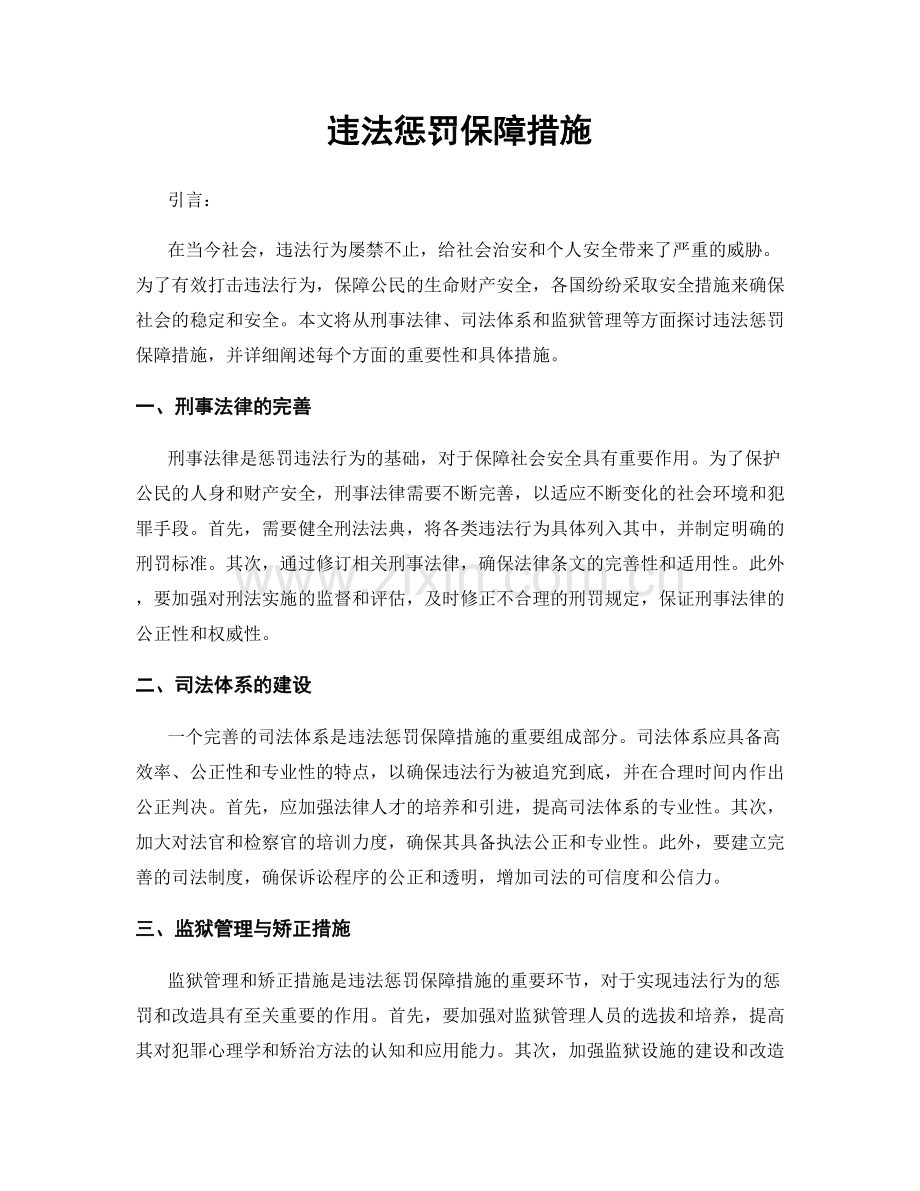 违法惩罚保障措施.docx_第1页