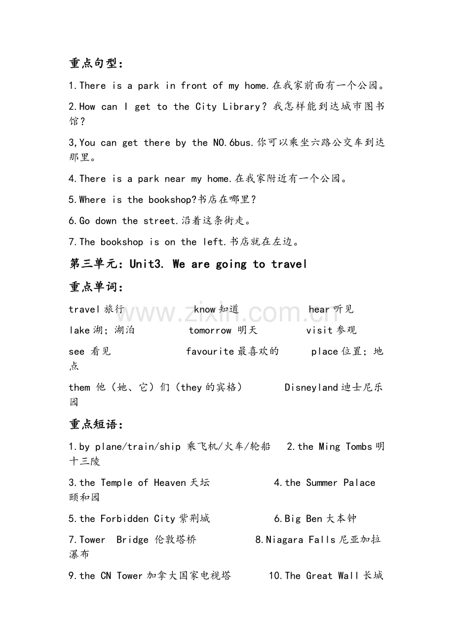 小学英语人教精通版六年级下册重点归纳.doc_第3页