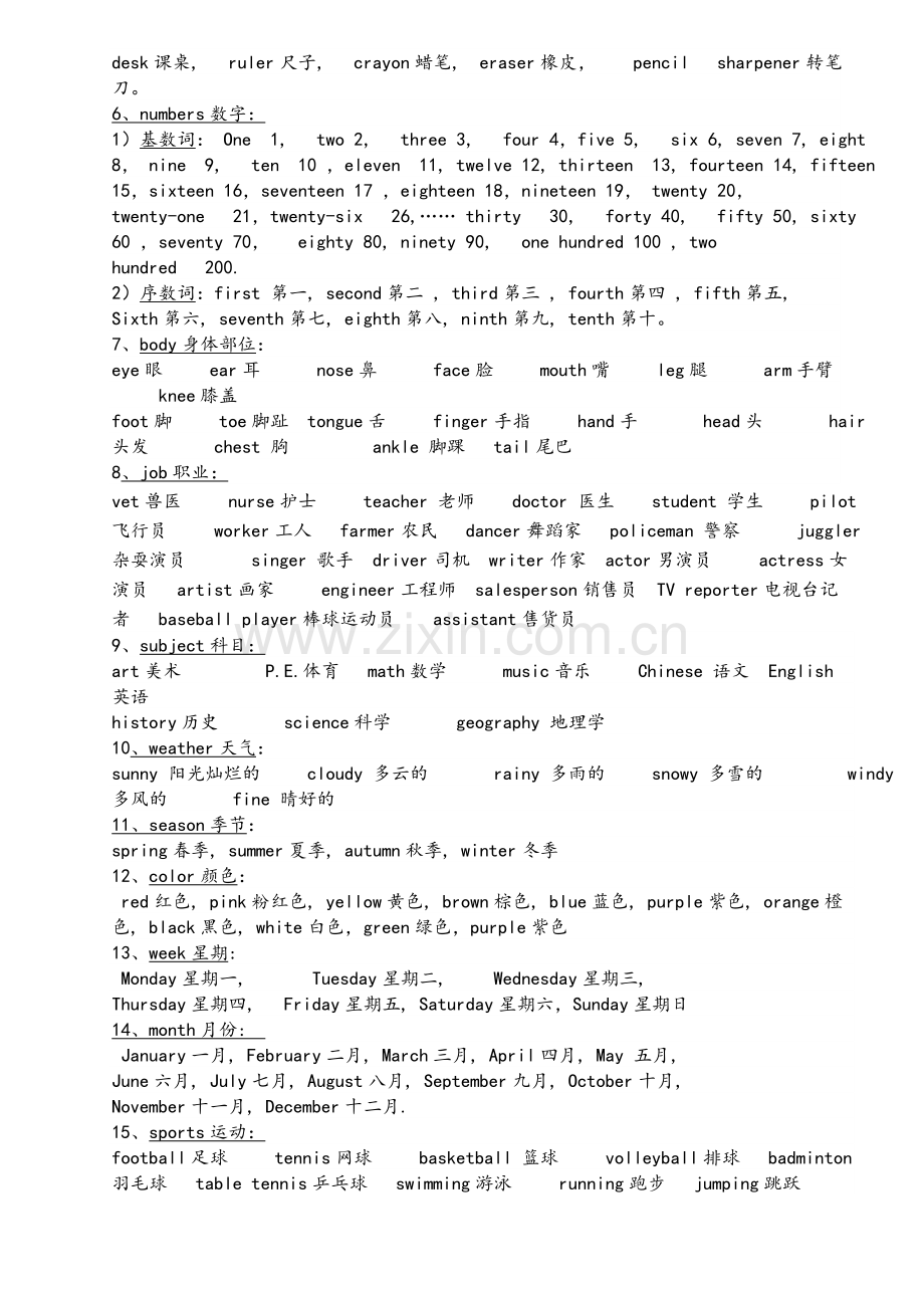 小学英语毕业考试总复习资料小学六年级英语总复习.doc_第2页