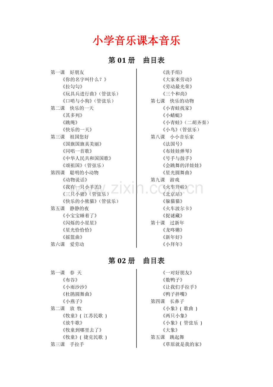 小学音乐课本音乐.doc_第1页