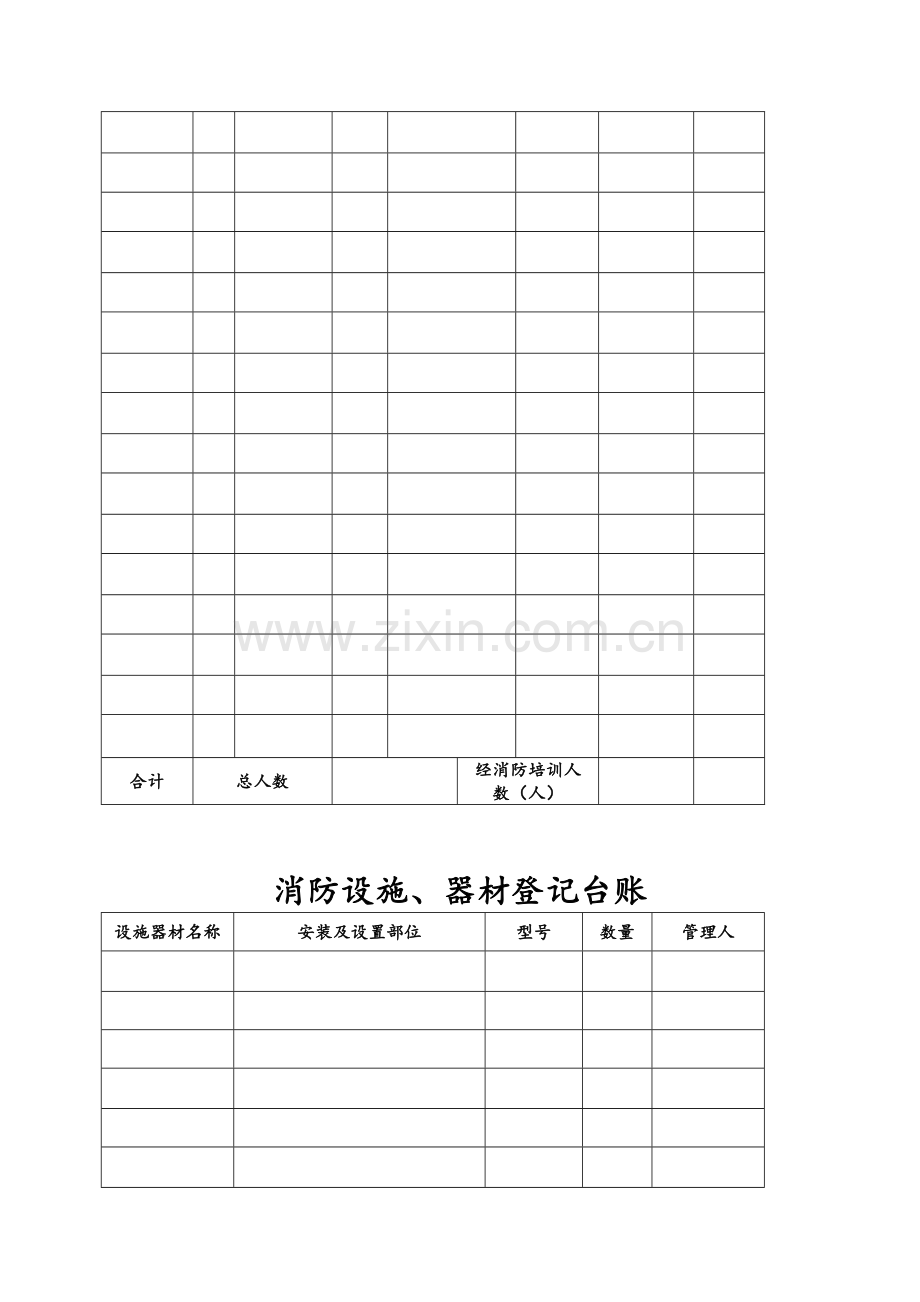 幼儿园消防检查各种表格记录文本.doc_第2页