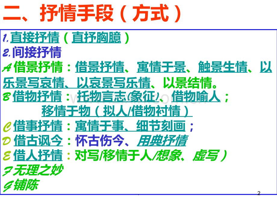 诗歌鉴赏——抒情手法.ppt_第2页