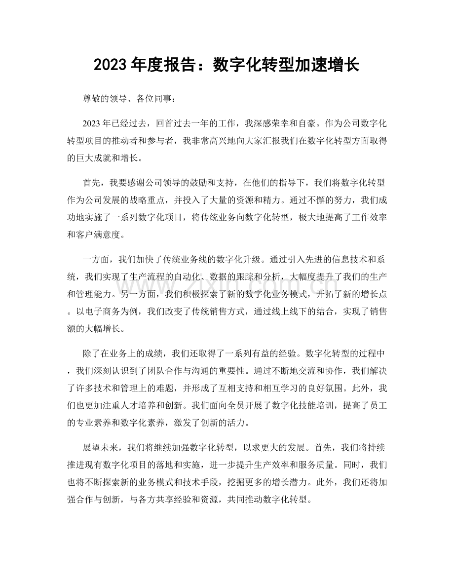 2023年度报告：数字化转型加速增长.docx_第1页