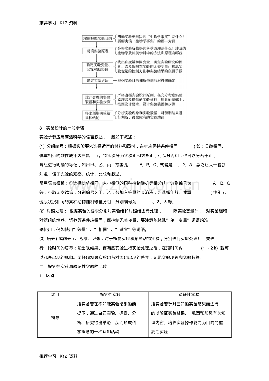 高考生物二轮复习四验证性探究性实验试题.pdf_第2页