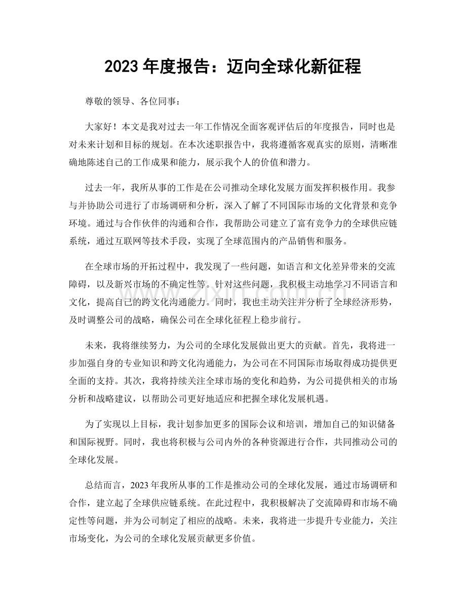 2023年度报告：迈向全球化新征程.docx_第1页