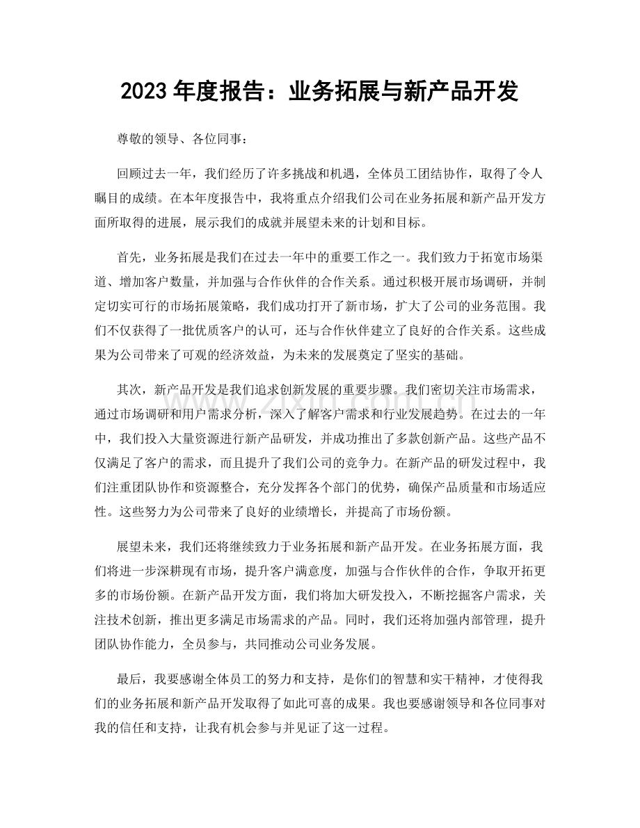 2023年度报告：业务拓展与新产品开发.docx_第1页